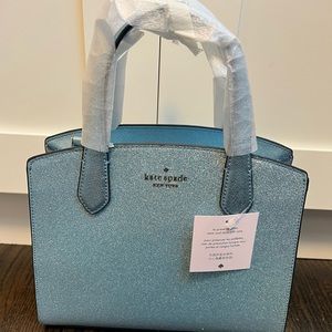 Kate Spade tinsel ice blue handbag